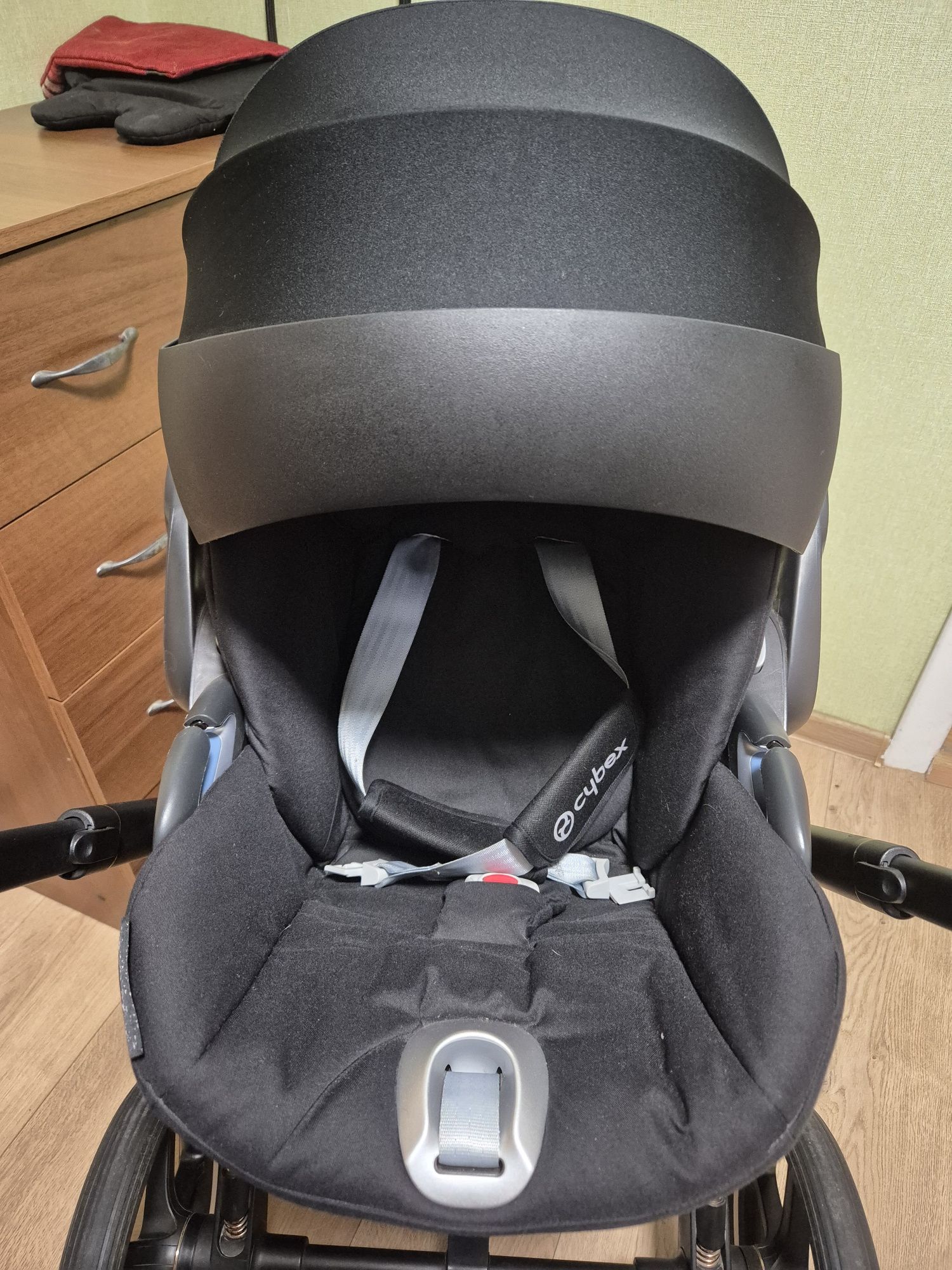Cybex Priam коляска,4 в 1 Sepia Black шасі Rosegold,автокрісло, база