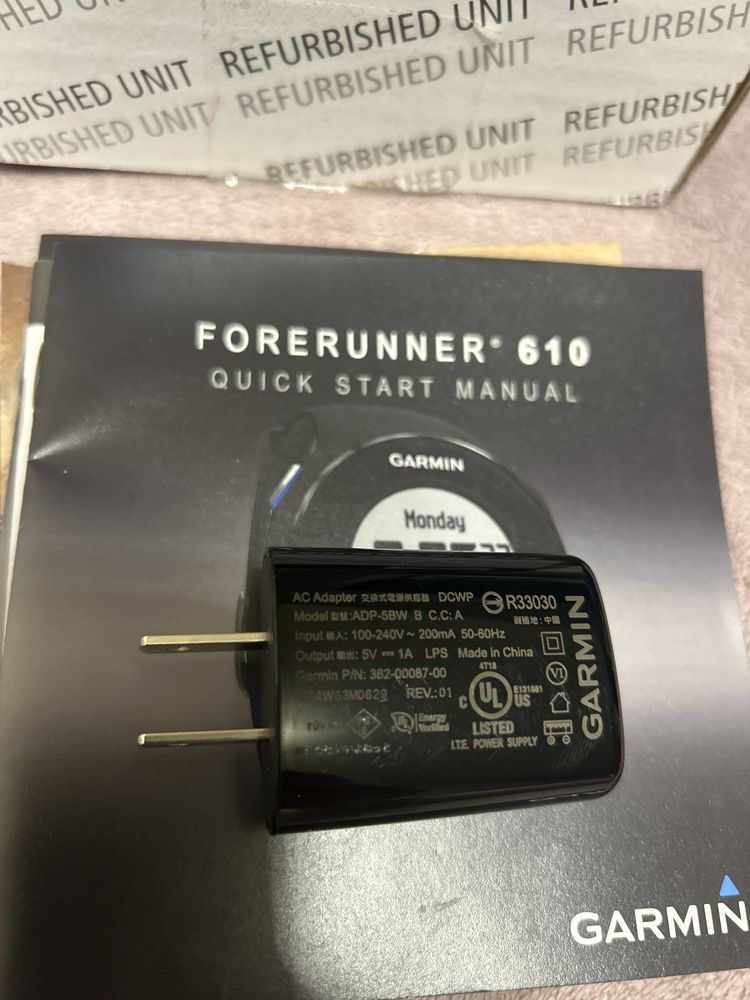 Garmin Forerunner 610 + ładowarka + adapter + USB Ant Stick