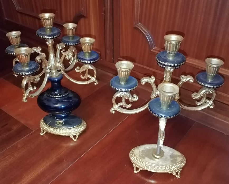 Candelabro e terrina conjunto limoge