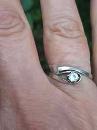 Stary srebrny pierścionek Agat Kłodzko