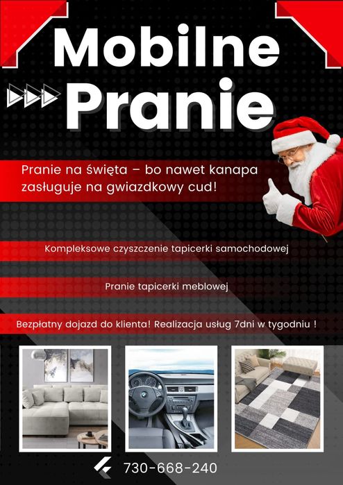 Pranie i czyszczenie tapicerki samochodowej i meblowej