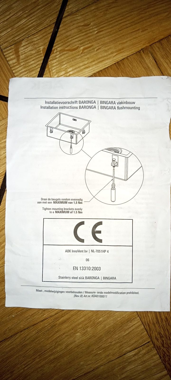 Nowy zlewozmywak jednokomorowy BARONGA