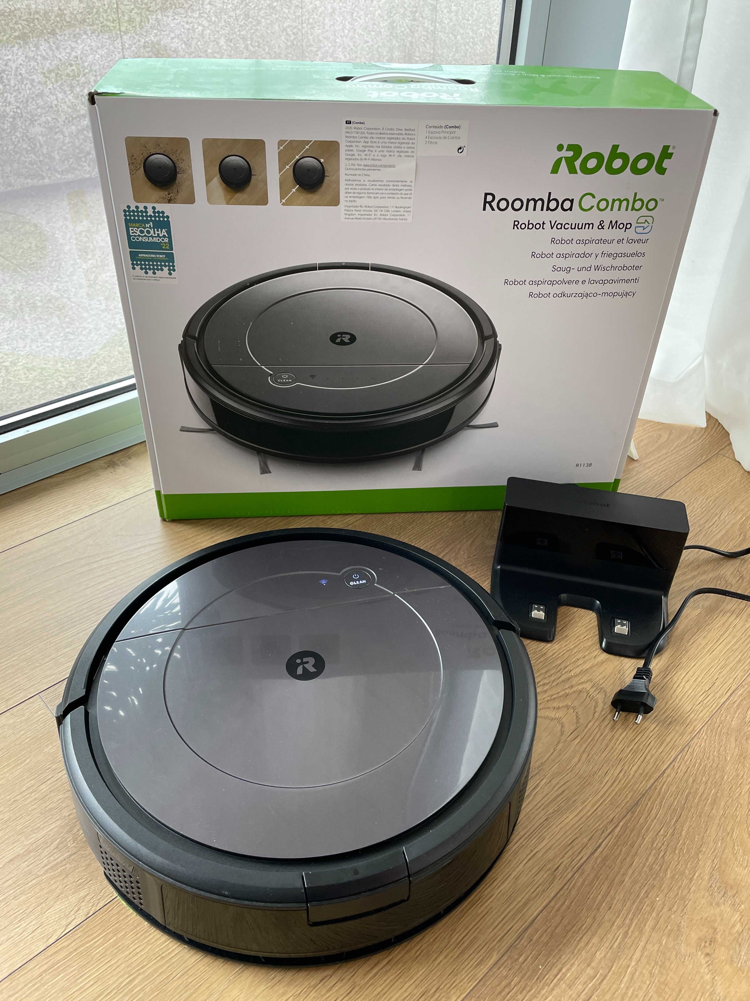 Aspirador Robô + Mopa IROBOT Roomba Combo