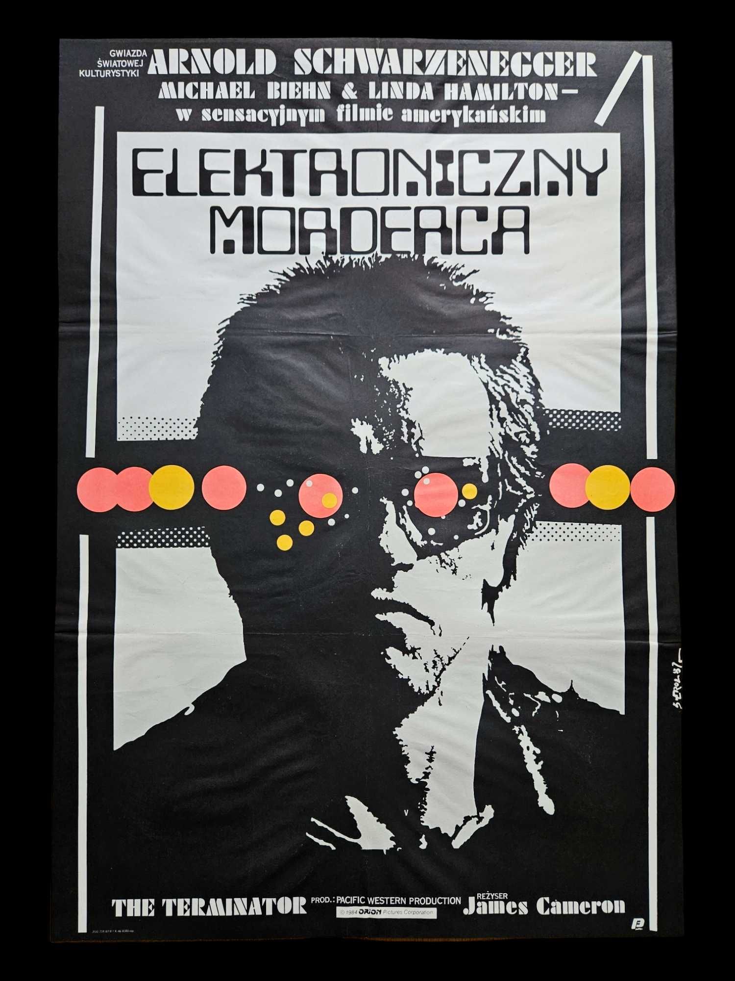 Plakat Elektroniczny morderca Jakub Erol PIERWODRUK 1987