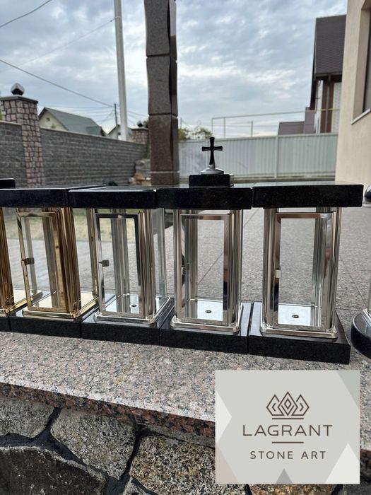 Сучасна лампадка з граніту та нержавіючої сталі