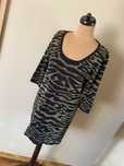46 48 papaya dluzszy sweter zebra zlota nitka sukienka tunika xxxl