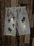 Джинсові шорти Chrome hearts Шорти Хром Хартс / ykk drill drip sk8