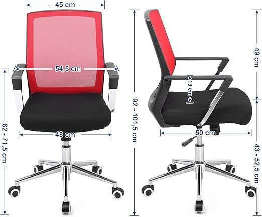 SONGMICS Krzesło Biurowe krzesło do biurka OBN83 NOWE