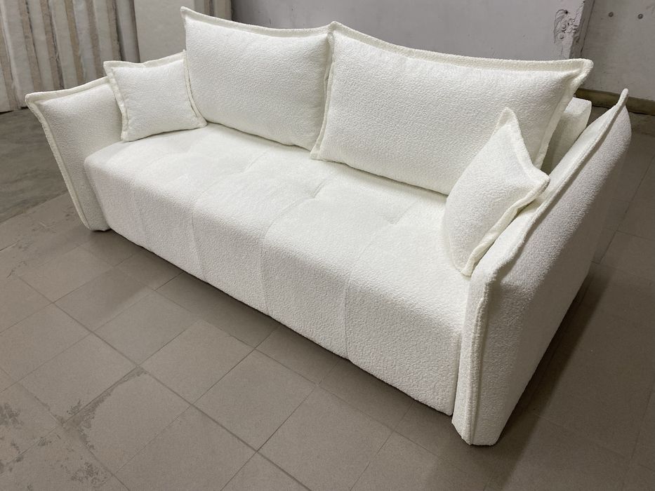 Kanapa sofa rozkładana z funkcją spania czerwona tkaniny do wyboru