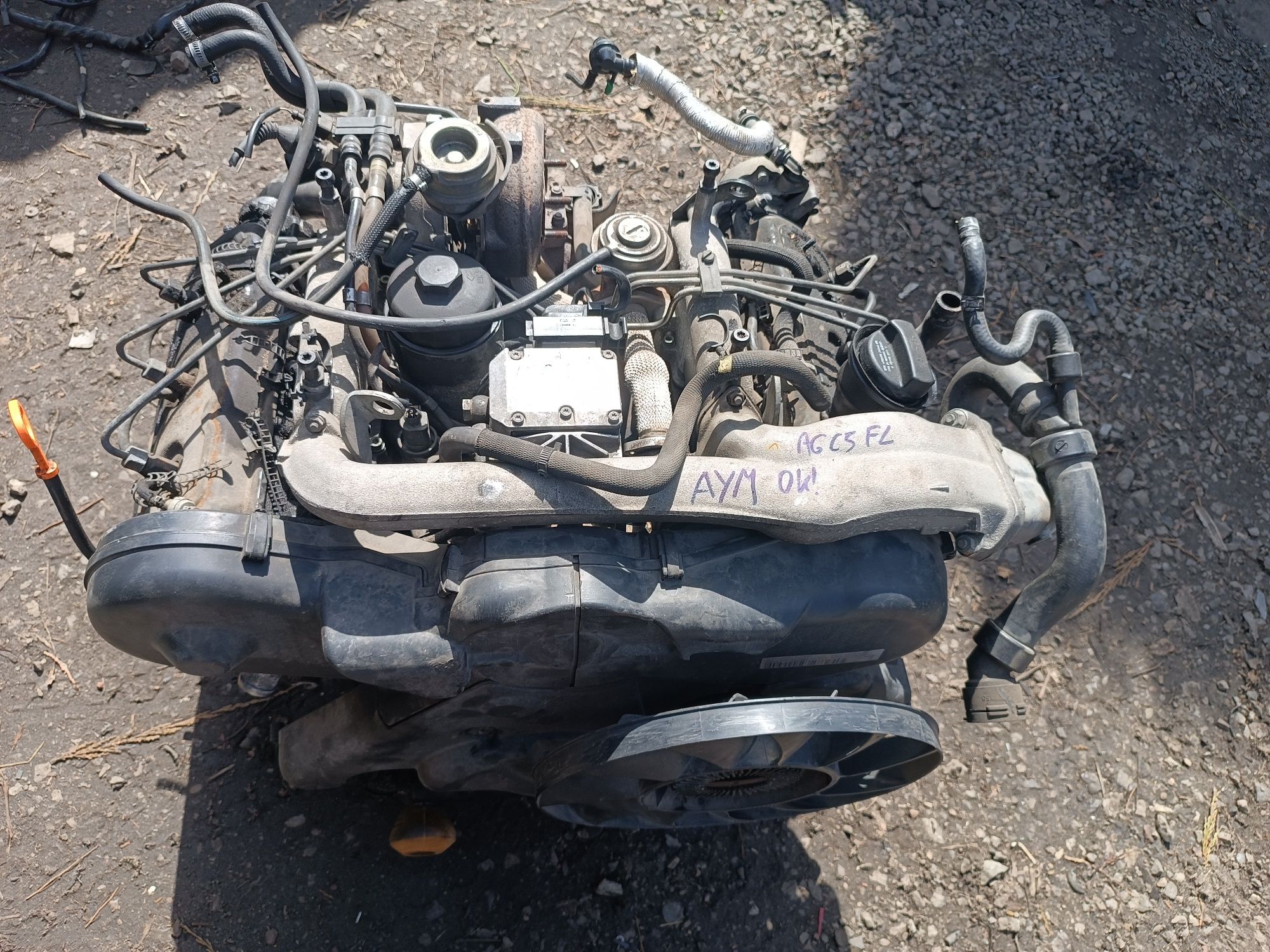 Silnik AYM audi A6 C5 2.5tdi V6 163km kompletny pompa wtryski turbo