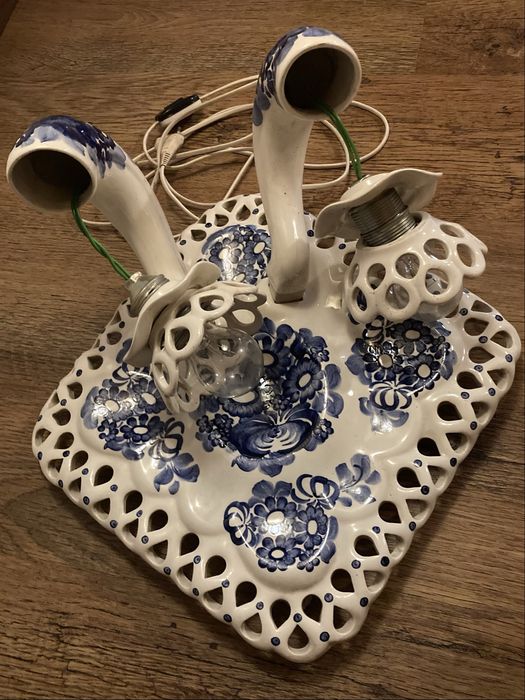 WŁOCŁAWEK UNIKAT kinkiet dwuramienny z fajkami