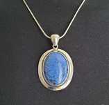 Naszyjnik z lapis lazuli, srebro 925, wyrób artystyczny