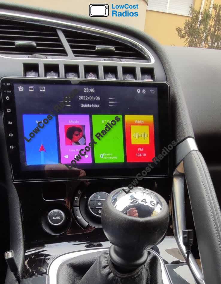 Auto Rádio PEUGEOT 3008/5008 | GPS ANDROID 10 BT USB APPS WIFI - 9''