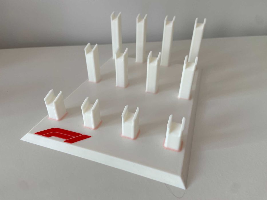 Suporte para mini carros de F1 LEGO - Branco