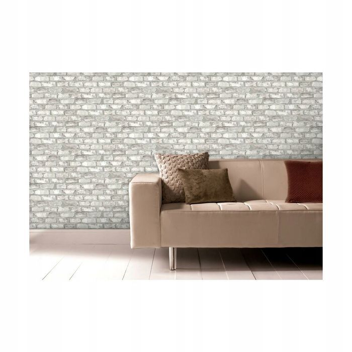 Tapeta White Brick 3D Biała Imitacja Cegły Inspire