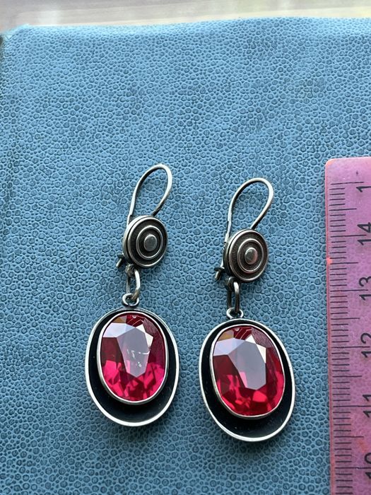 Редкие серьги Свердловск ,рубин 875