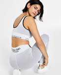 Calvin Klein лосины с высоким поясом в тонкую полоску. Р М