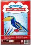 Puzzle 3D Tukan do kolorowania