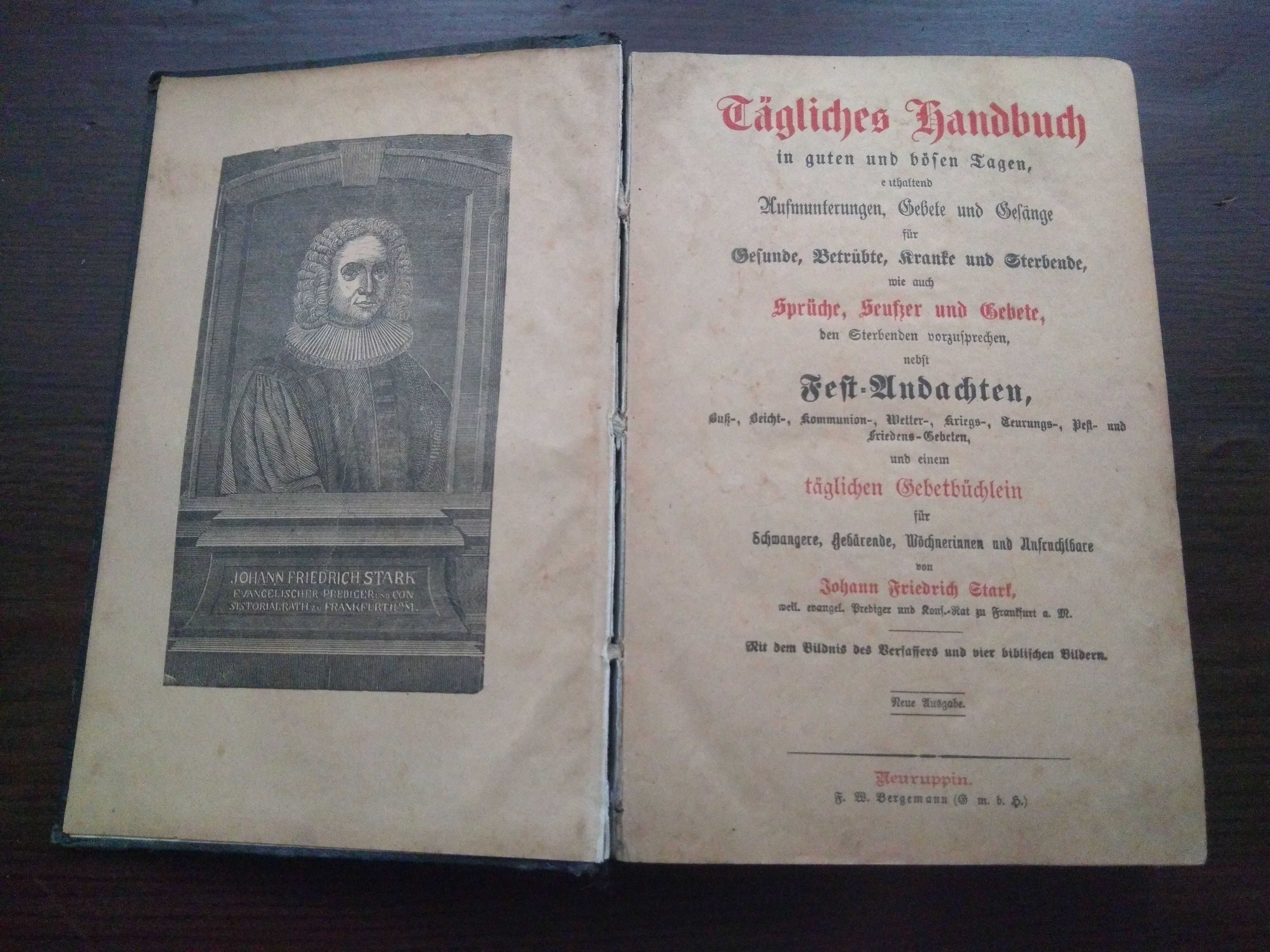 Tägliches Handbuch antyk książka 1872r