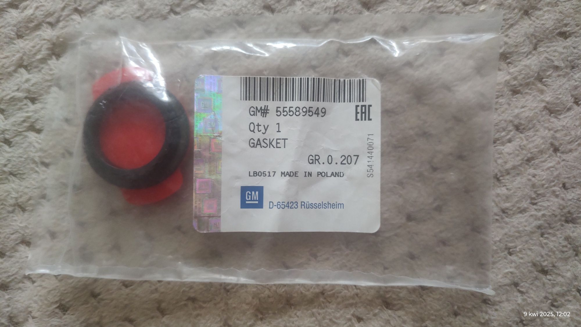 Sprzedam uszczelkę smoka pompy oleju – Insignia 2.0 CDTI -orginalana