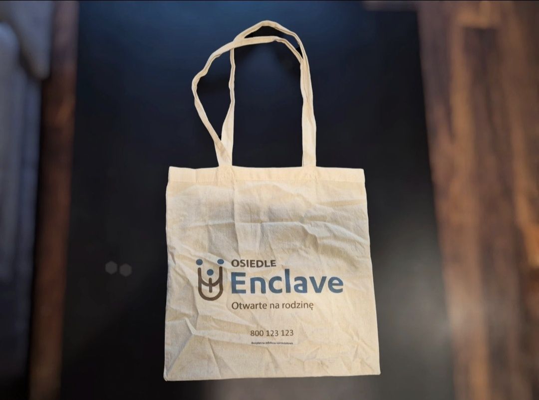 Torba materiałowa na zakupy A4 długie ramiączka Eco shopper