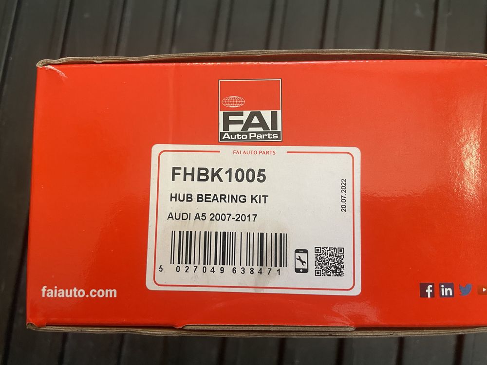 Підшипник ступиці передній FHBK1005 FAI (з abs audi a4/5/6/7/8,q5)