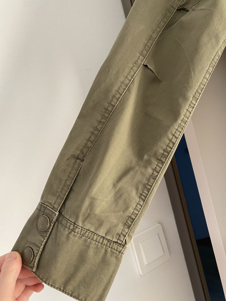 Kurtka wiosenna parka khaki zielona moro wojskowa rozmiar 38