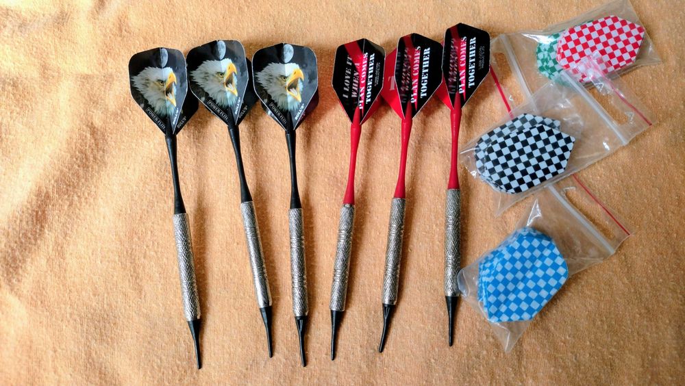 Conjunto Setas Dardos X6 + Penas