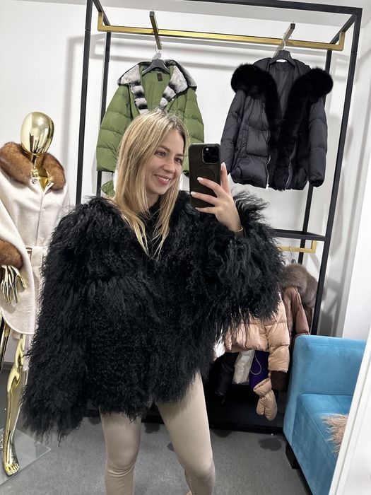 Шуба лама, натуральна шубка з лами