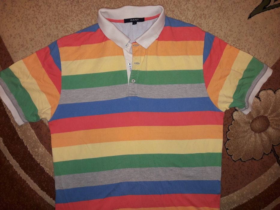 Gant meska bluzka polo w kolorowe paski r. L