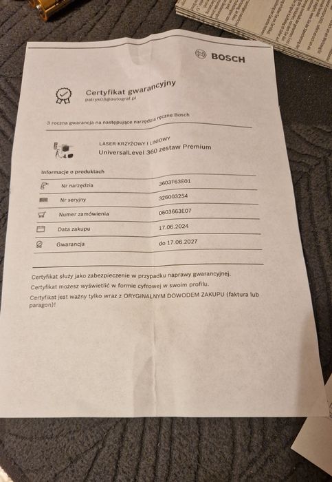 BOSCH Laser krzyżowy zielony Universal Level 360°  2 lata gwarancji