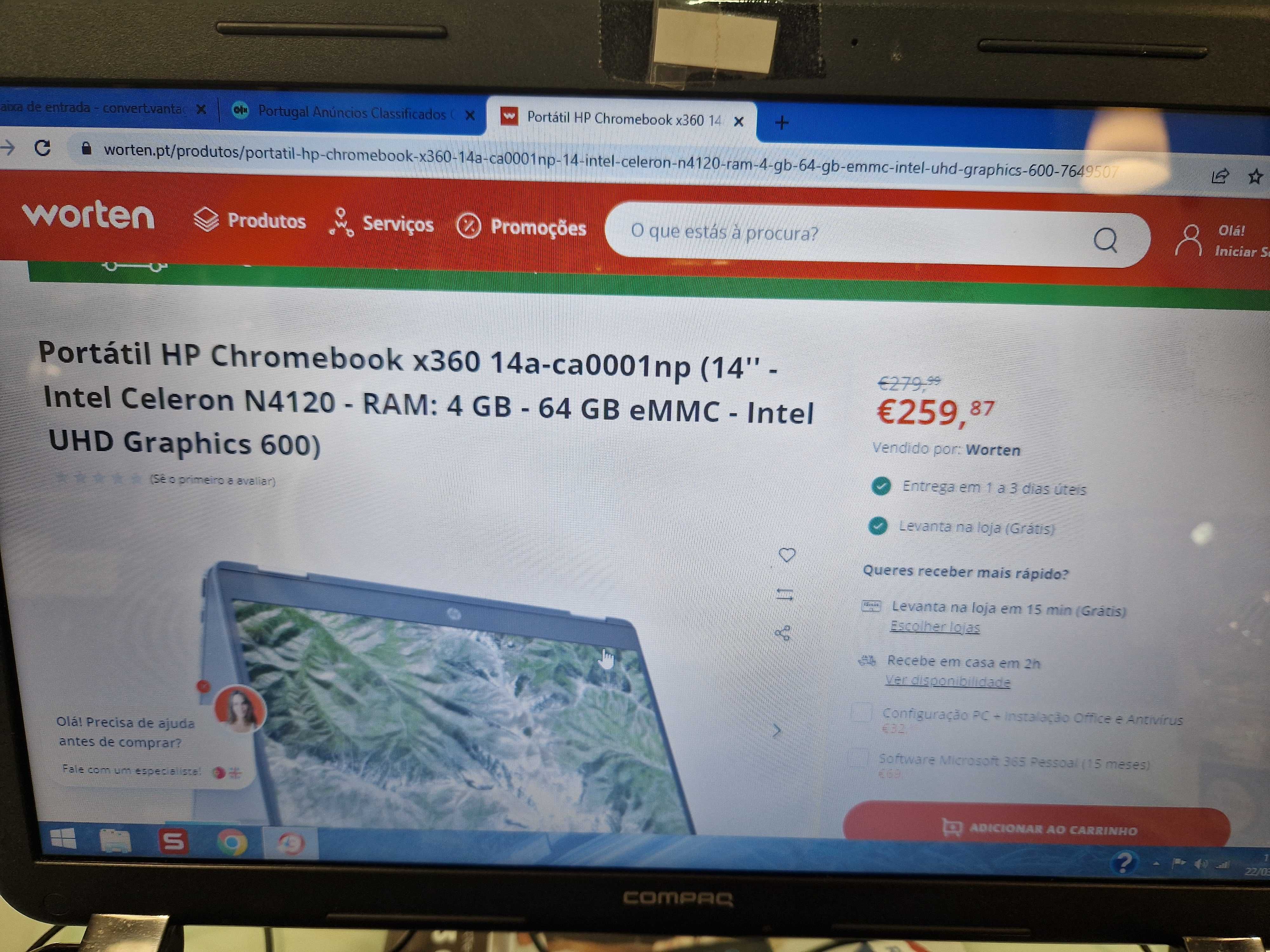 Portátil HP Chromebook X360