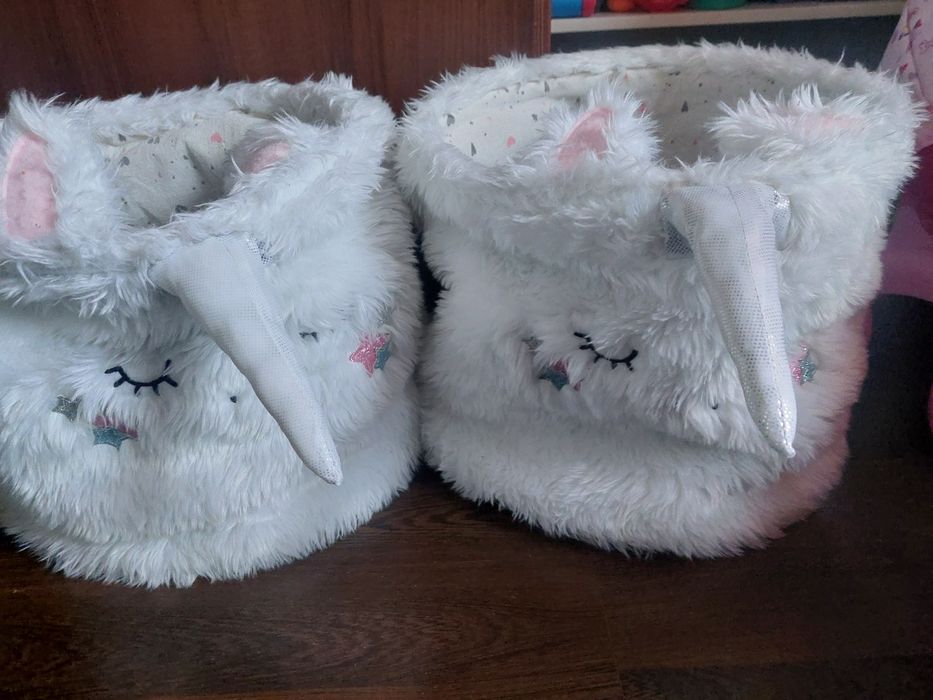 Kosz na zabawki home &you pluszowy jednorozec pojemnik na zabawki