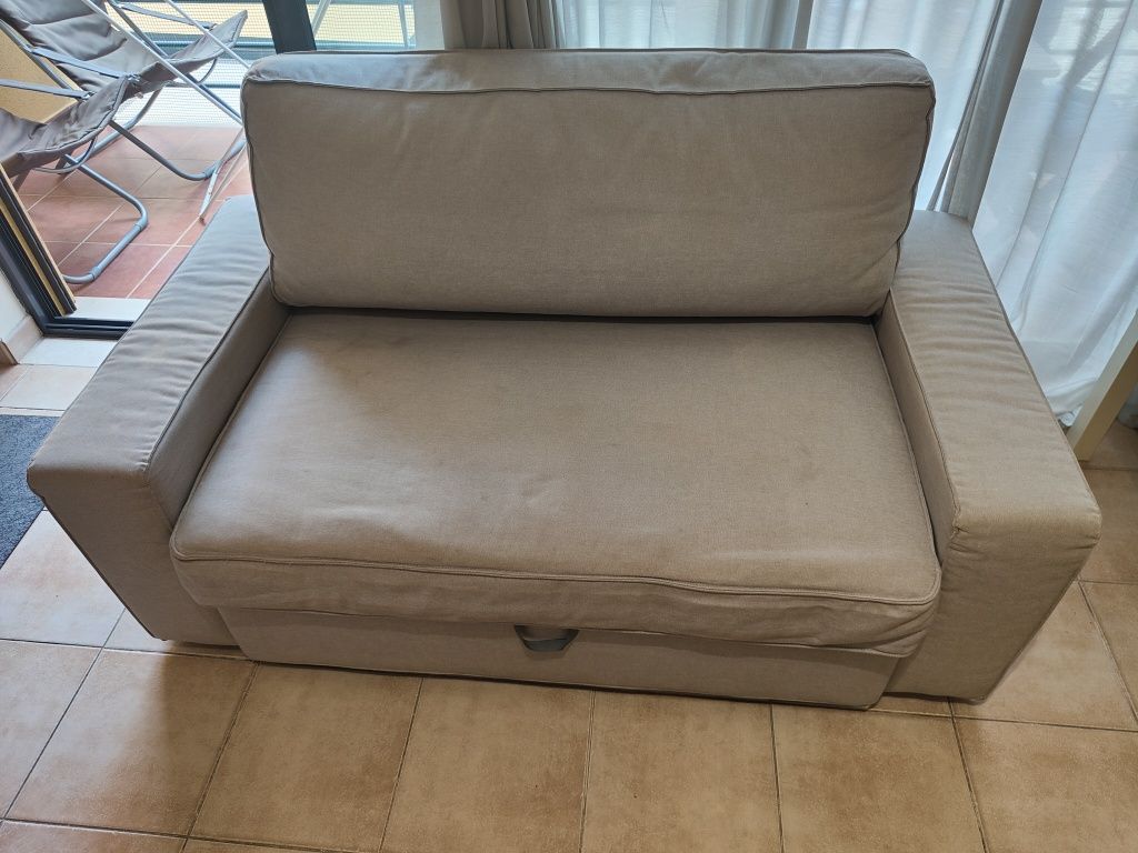 Sofá cama cinza VILASUND 2 lugares IKEA