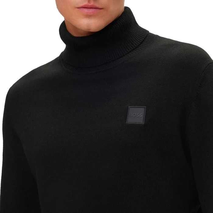 HUGO BOSS męski golf sweter BLACK NOWOŚĆ