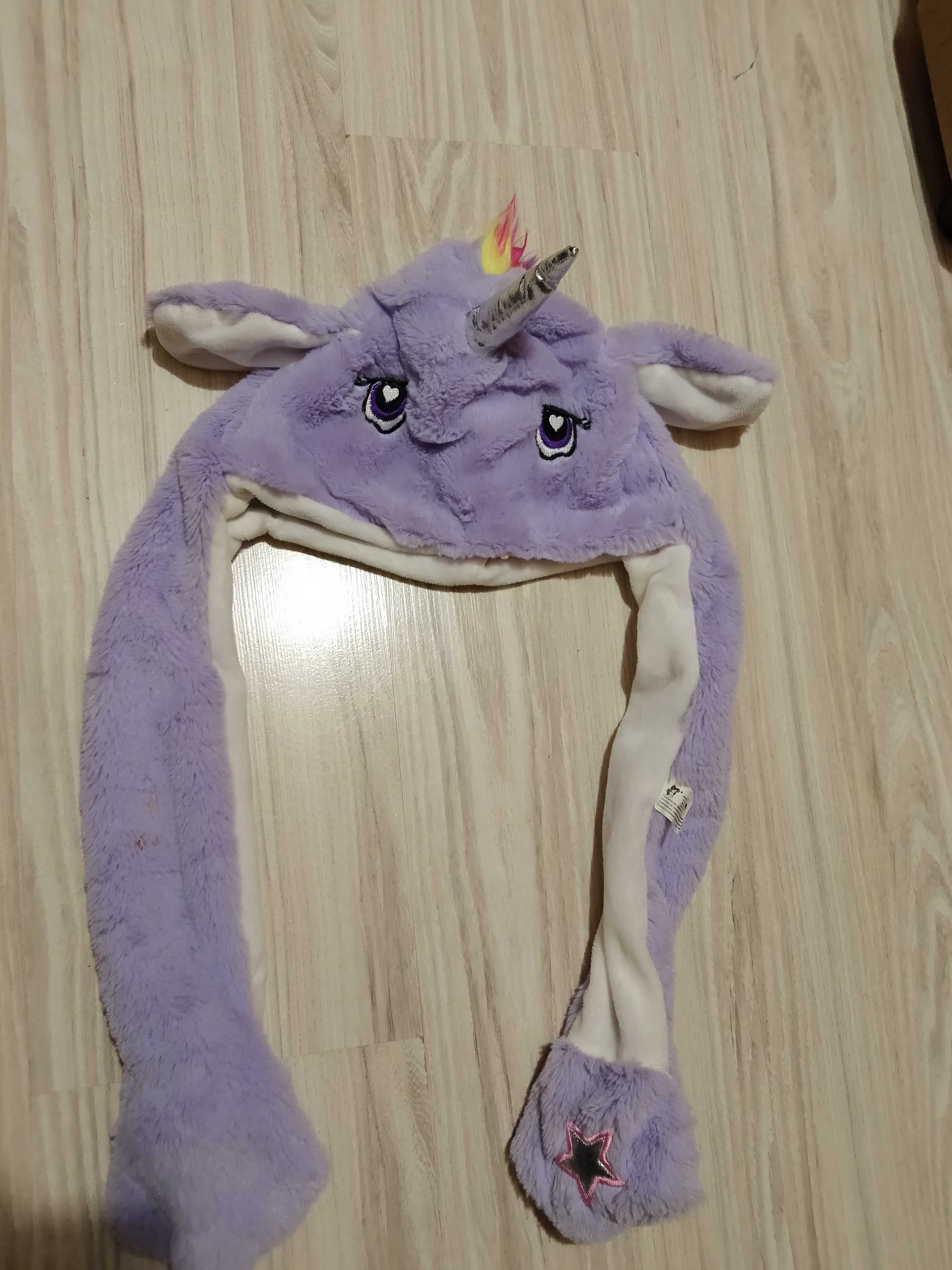 Czapka ruchome uszy jednorożec