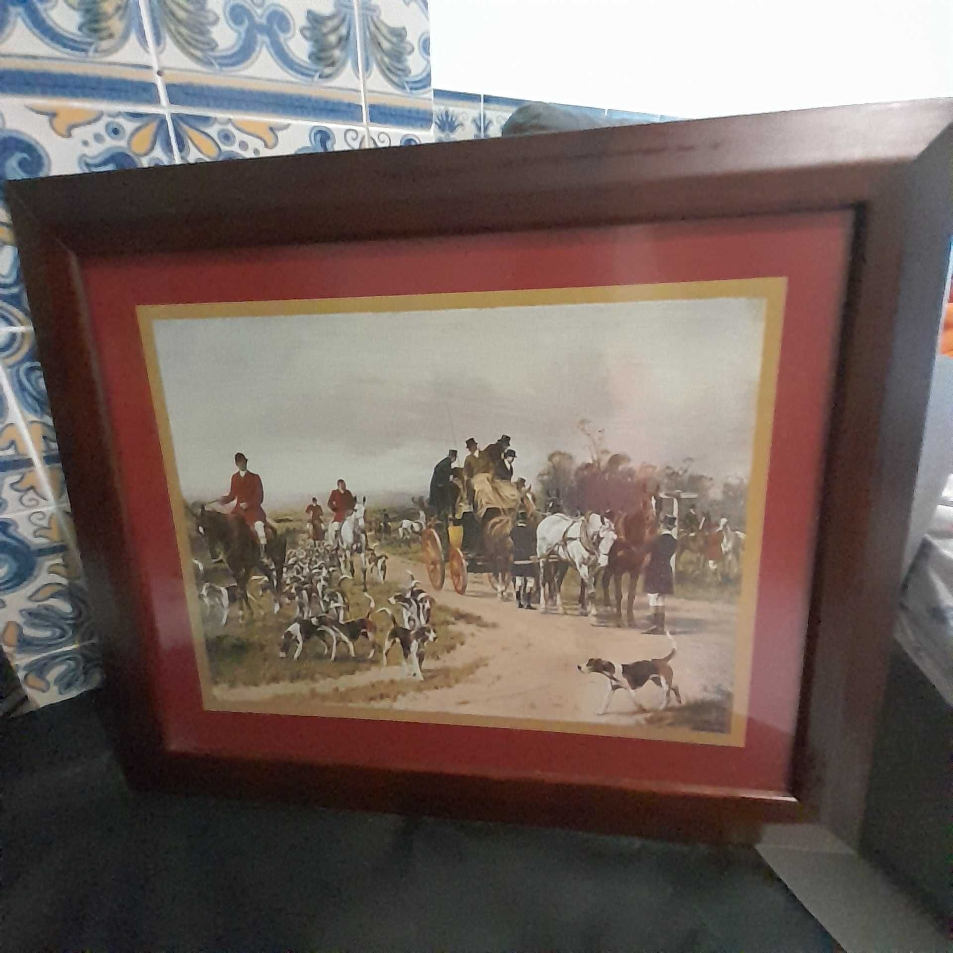 Quadro Antigo moldura em madeira