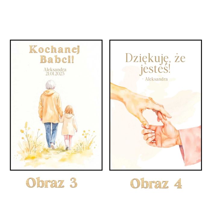 Plakat 20x30 Personalizowany Prezent DZIEŃ BABCI I DZIADKA Upominek