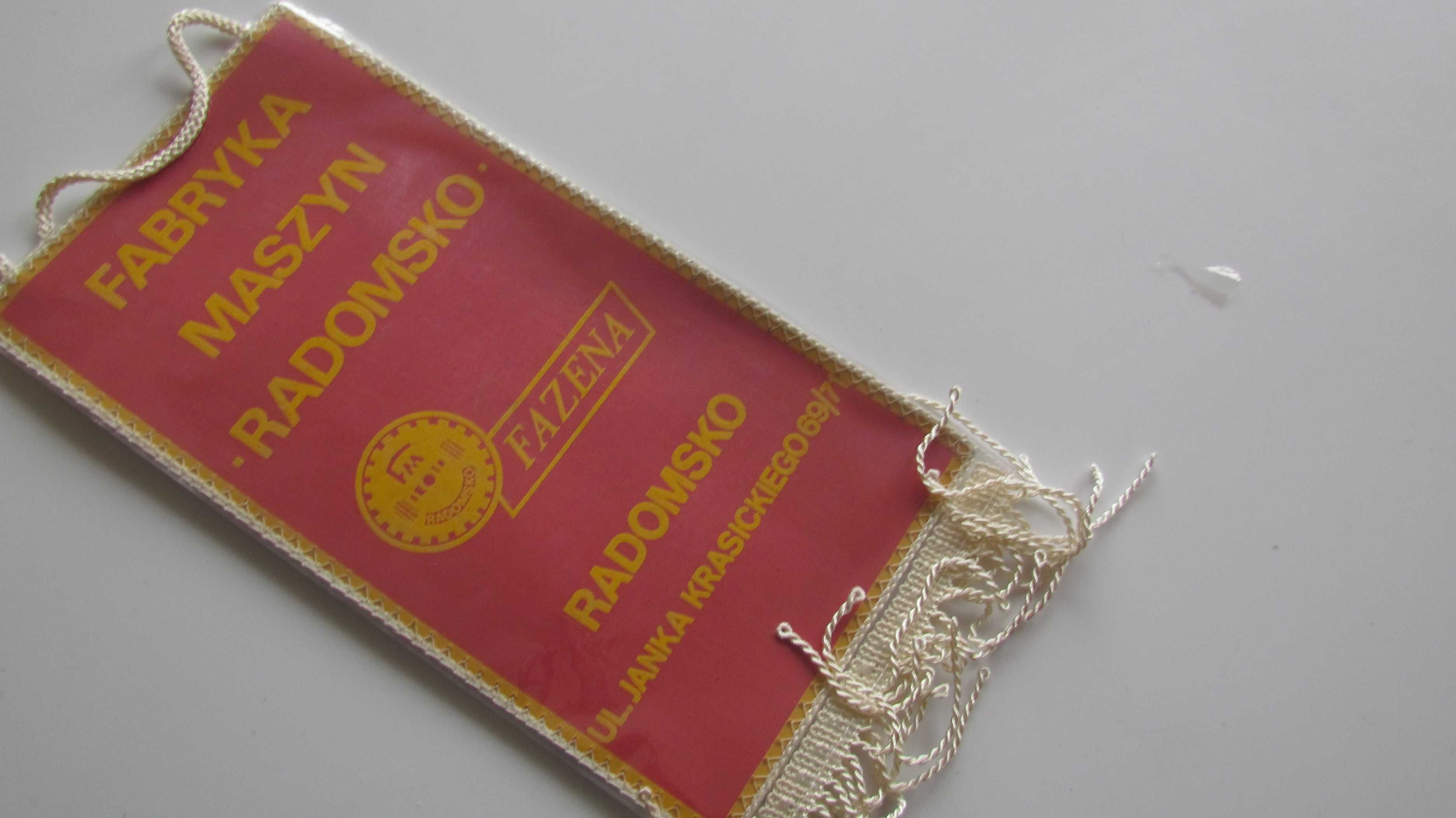 Proporczyk Fazena Fabryka Maszyn Radomsko Herb Poland