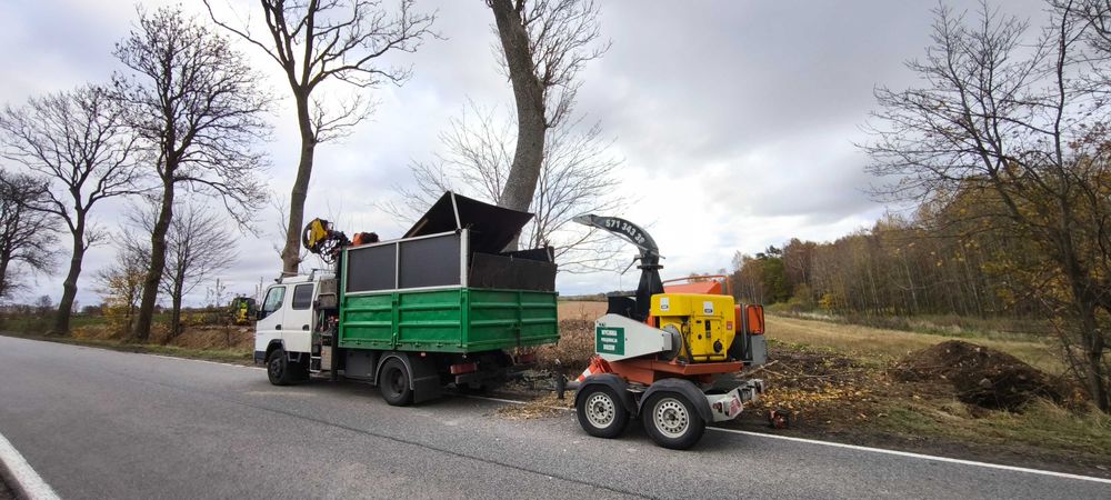 Usługa rębakiami, wycinka drzew, czyszczenie działek, mulczer powierz.