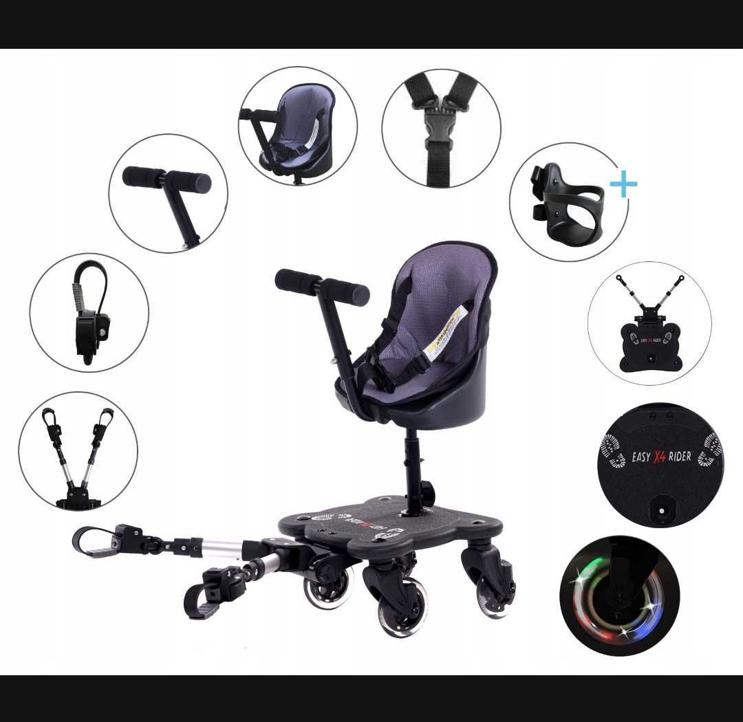 Dostawka do wózka z Siedziskiem i kierownicą 2w1 Easy X Rider V4