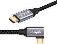 CAKOBLE Kątowy kabel USB C, 10 Gb/s PD Szybkie ładowanie 2, 1 m