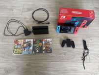 Konsola nintendo switch komplet + 4 gry