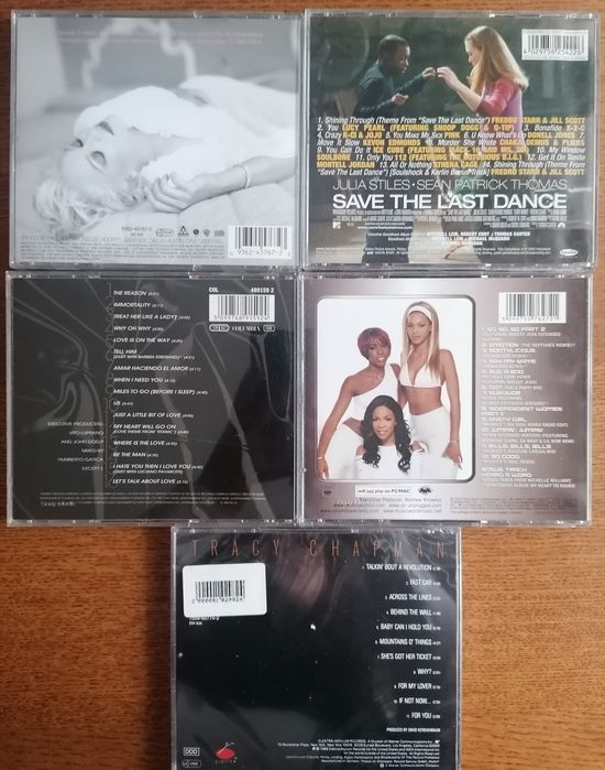 Cd's Madonna, Celine Dion, Tracy Chap, Destiny's e Save the last dance