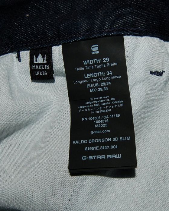 j.nowe g-star valdo bronson 3d slim 29/34 pas 80 4U40