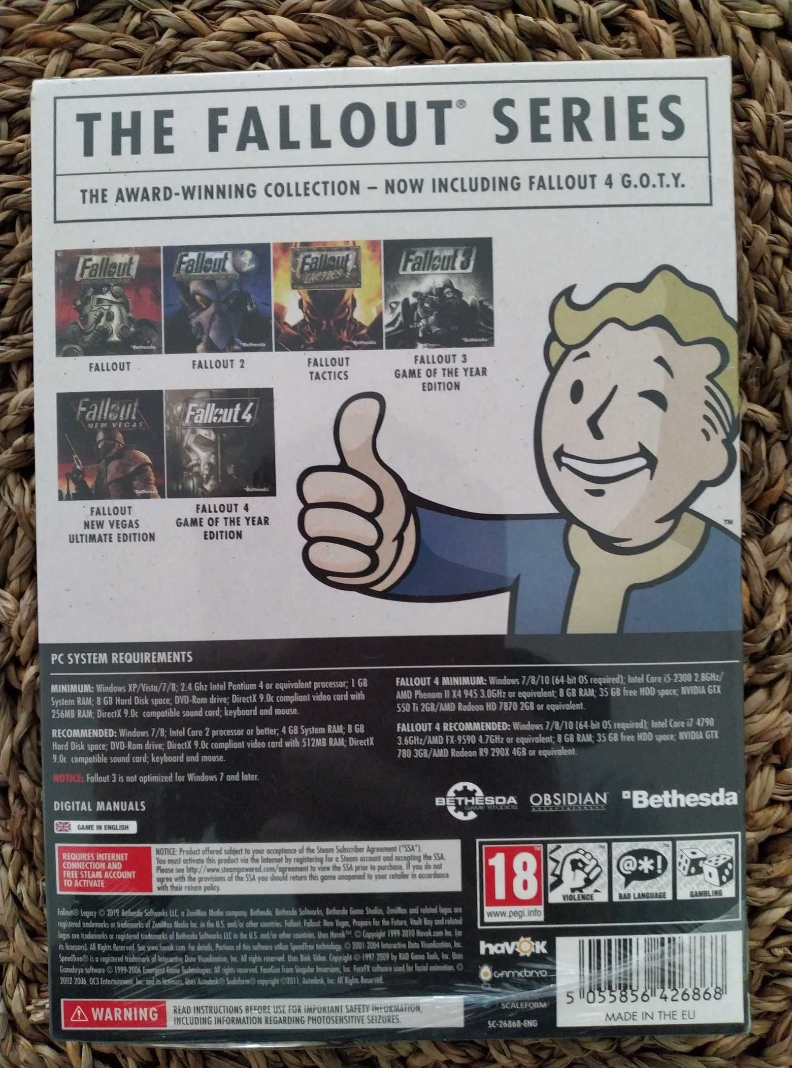 Fallout Legacy - nowa box folia Fallout 1 2 3 4 New Vegas Tactics