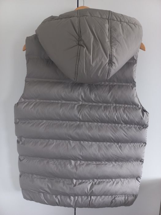 Zara dluzszy bezrękawnik puchowy khaki r.164 S/M