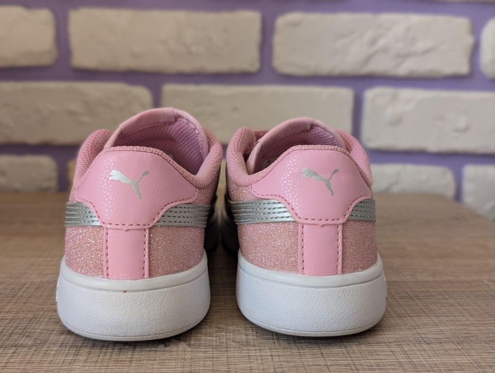 Дитячі кеди PUMA Smash v2 Glitz кросівки пума 33 розмір