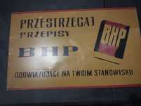 Stara tablica informacyjna PRL