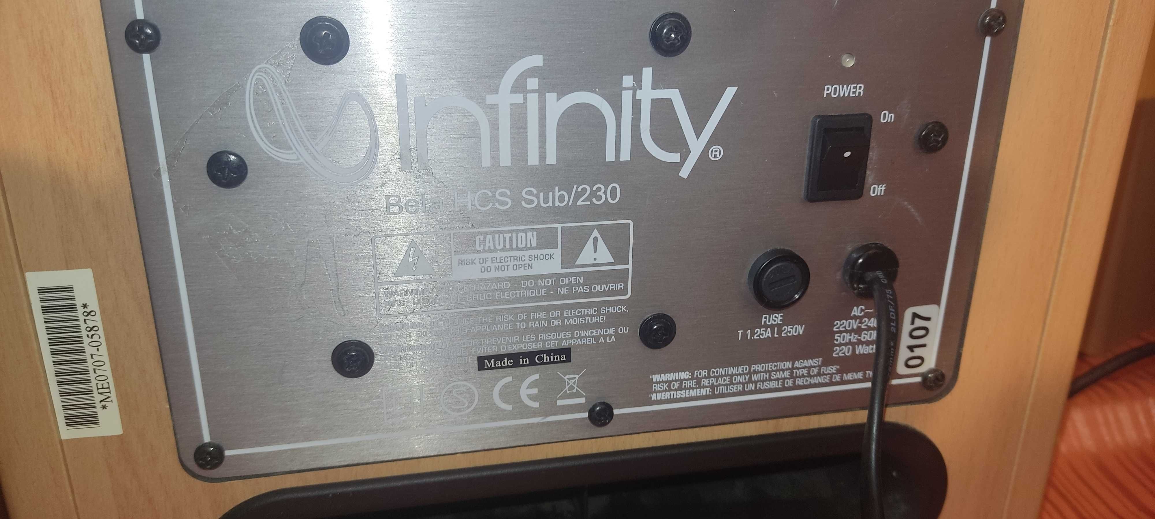 zestaw głośników Infinity Beta Hcs, alpha 5, 5.1, Subwoofer